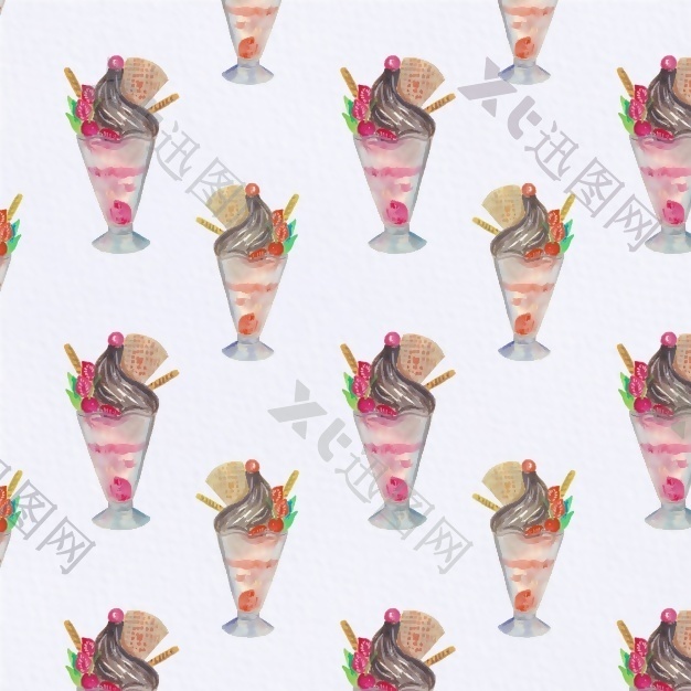 冰淇淋杯图案背景