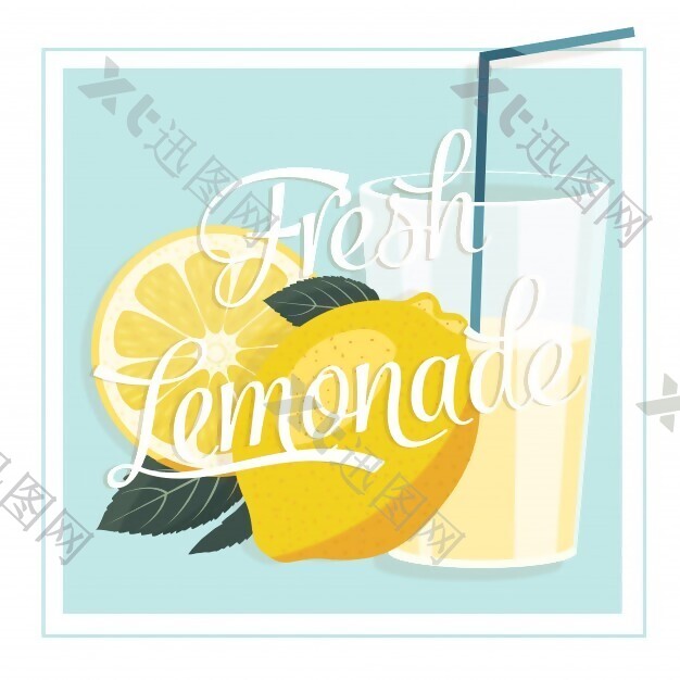 柠檬水的插图