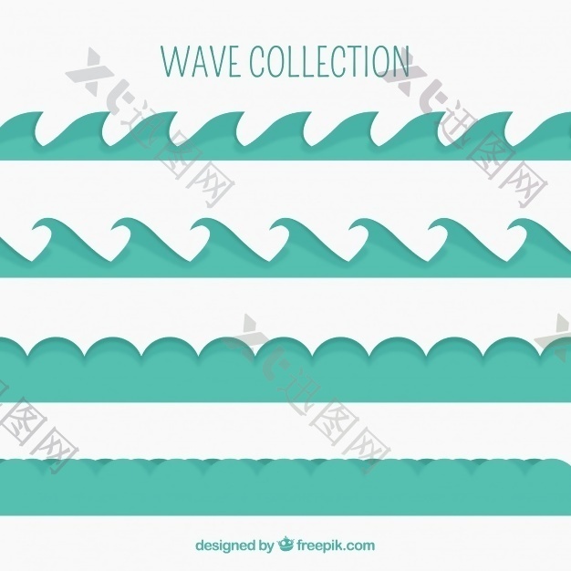 各种设计的装饰波