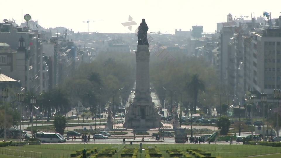 庞巴尔侯爵广场葡萄牙里斯本