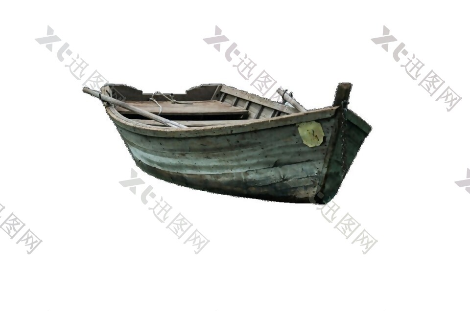 古风木船装饰图案元素