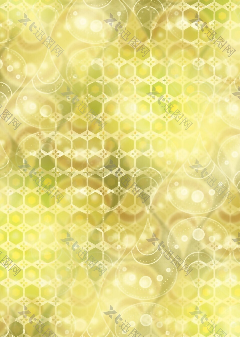 黄色圆点泡泡背景图
