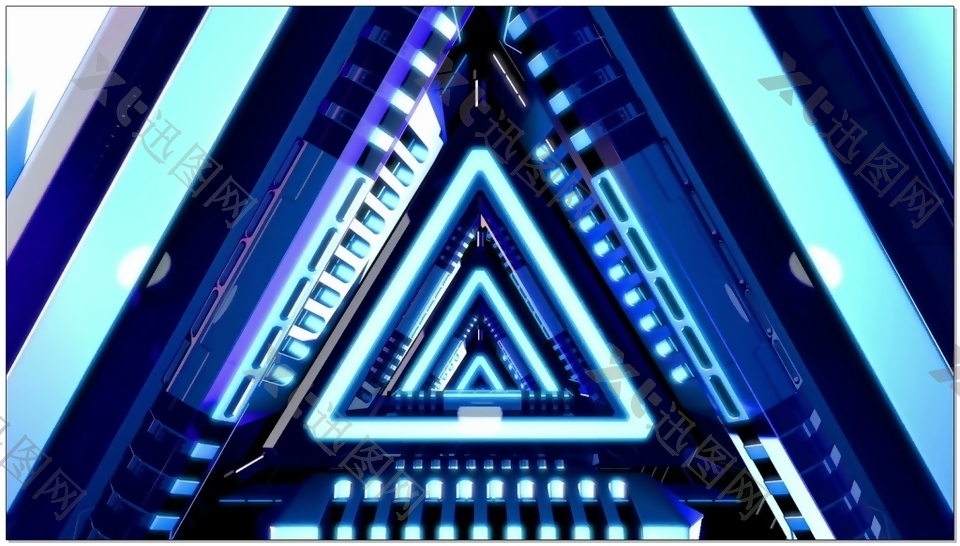 迷幻三角3d科幻视频素材