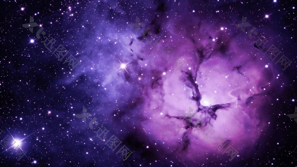 紫色宇宙梦幻唯美星空背景