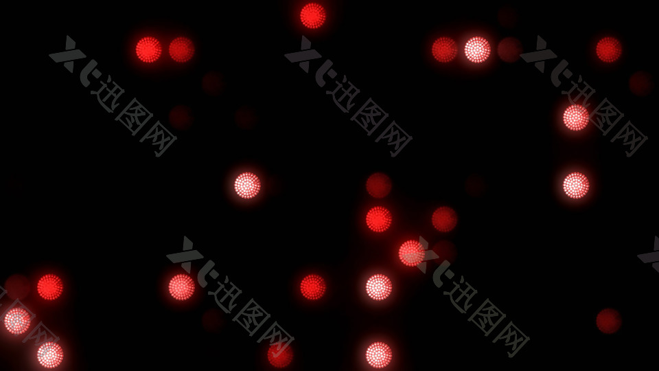 红色LED屏幕灯光背景动态VJ素材