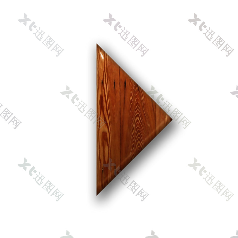 三角形木头免抠png透明素材