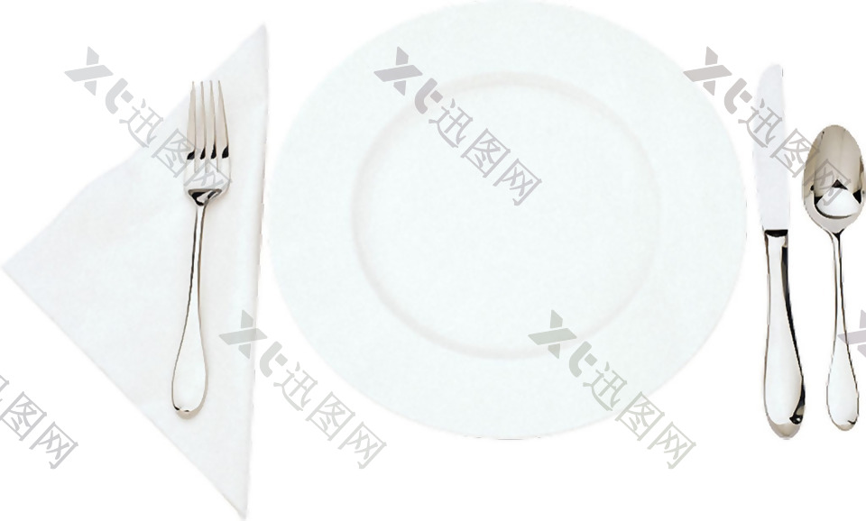 盘子和刀叉餐具免抠png透明素材