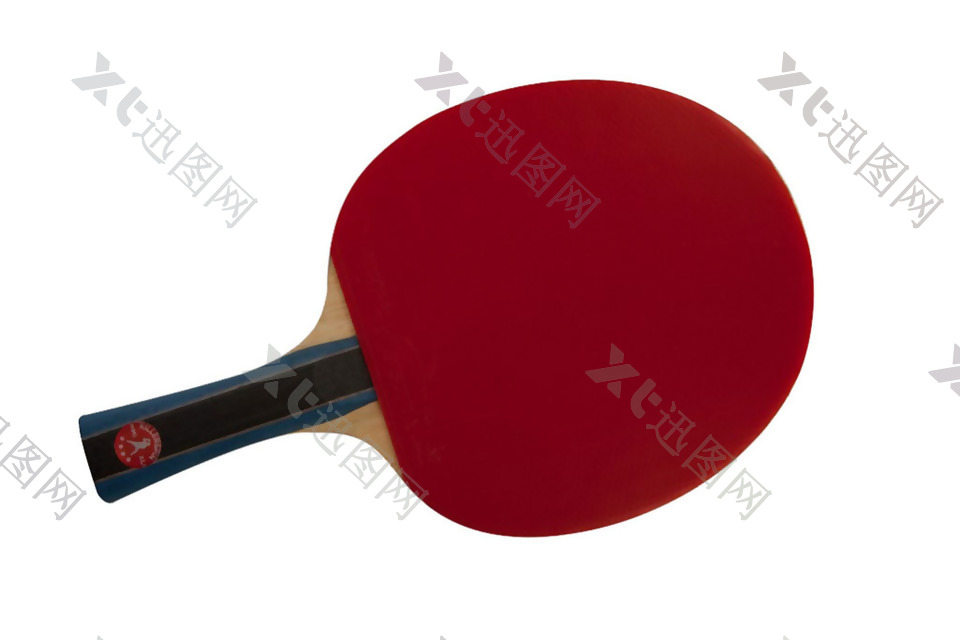 一只红色乒乓球拍免抠png透明素材