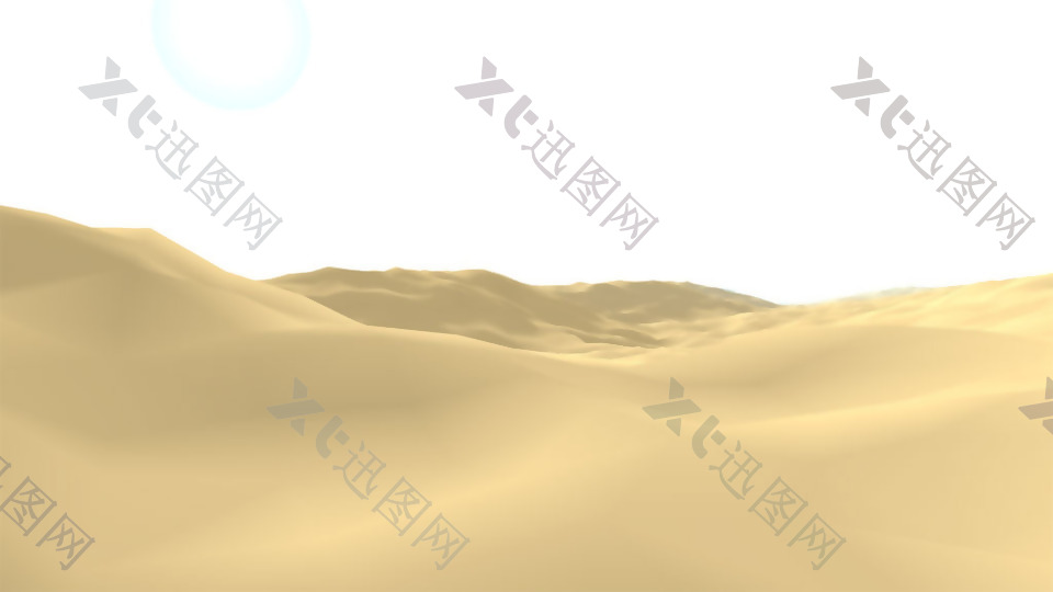 浅黄色沙漠背景免抠png透明素材