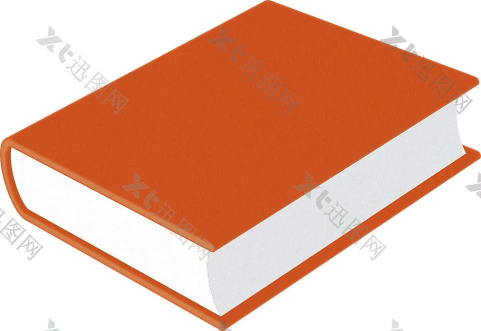 橙色封面书本免抠png透明素材
