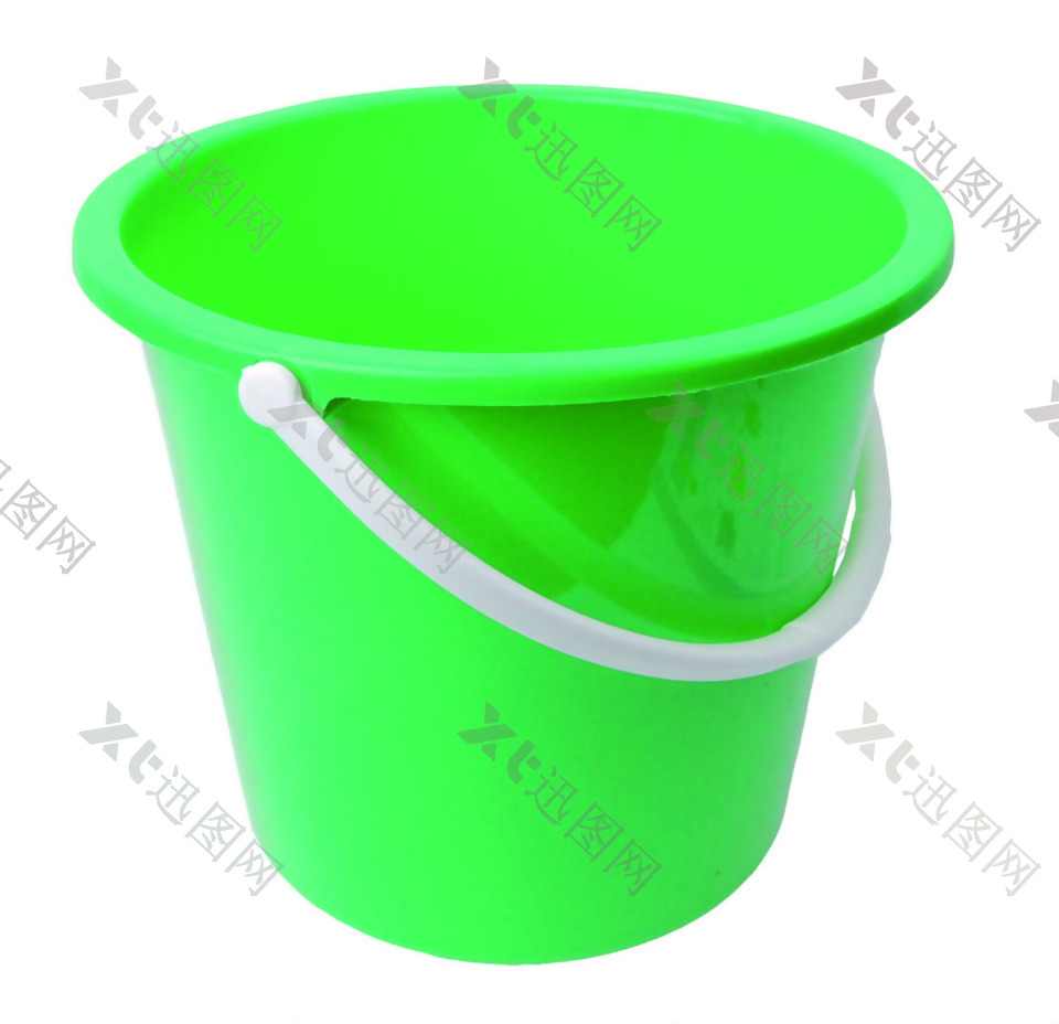 绿色塑料桶免抠png透明素材