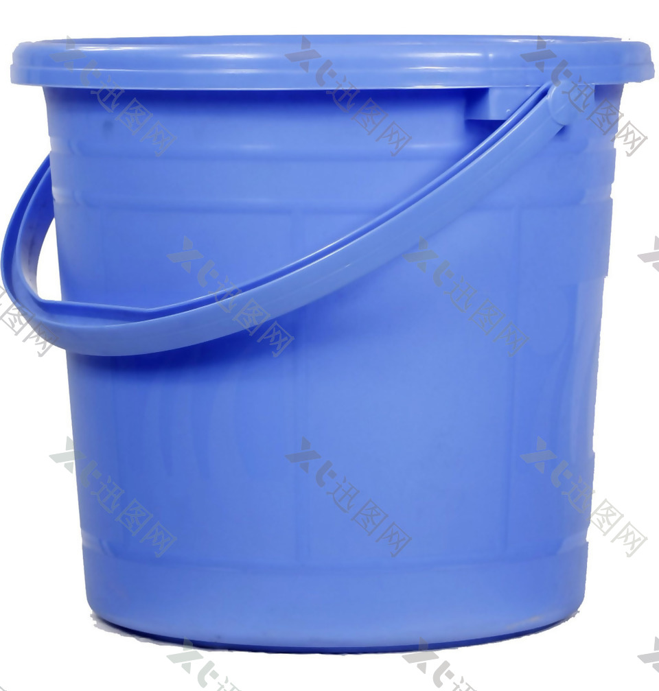 蓝色漂亮水桶免抠png透明素材
