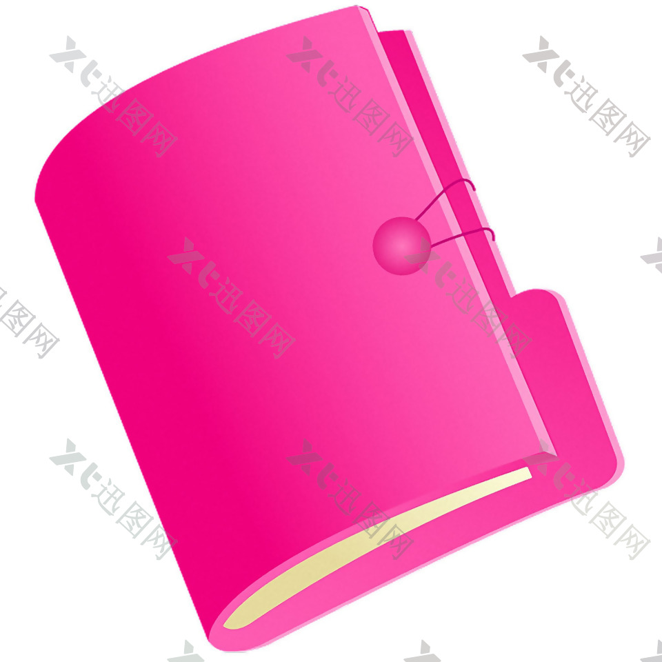 粉红色文件夹免抠png透明素材