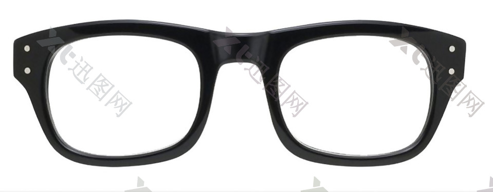 黑框眼镜图片免抠png透明素材