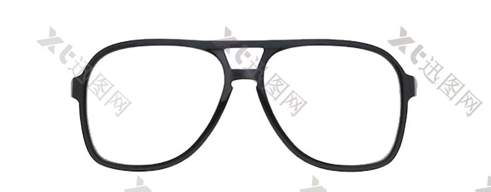经典黑色眼镜框免抠png透明素材