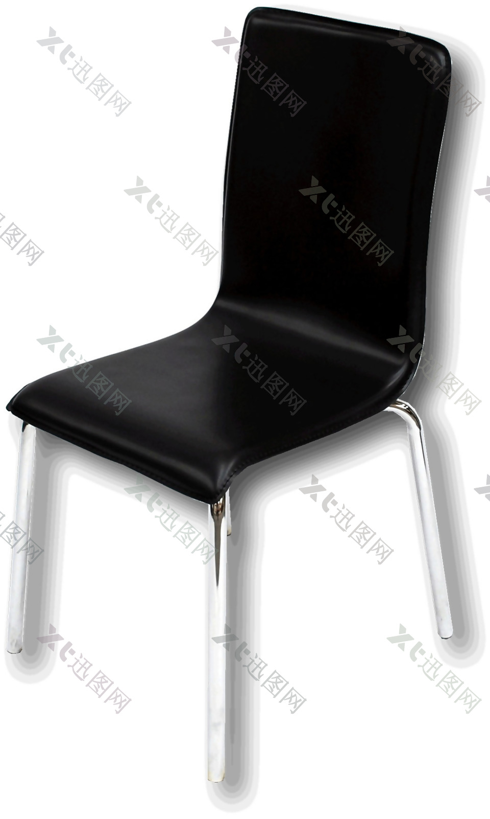 黑色简约时尚椅子免抠png透明素材