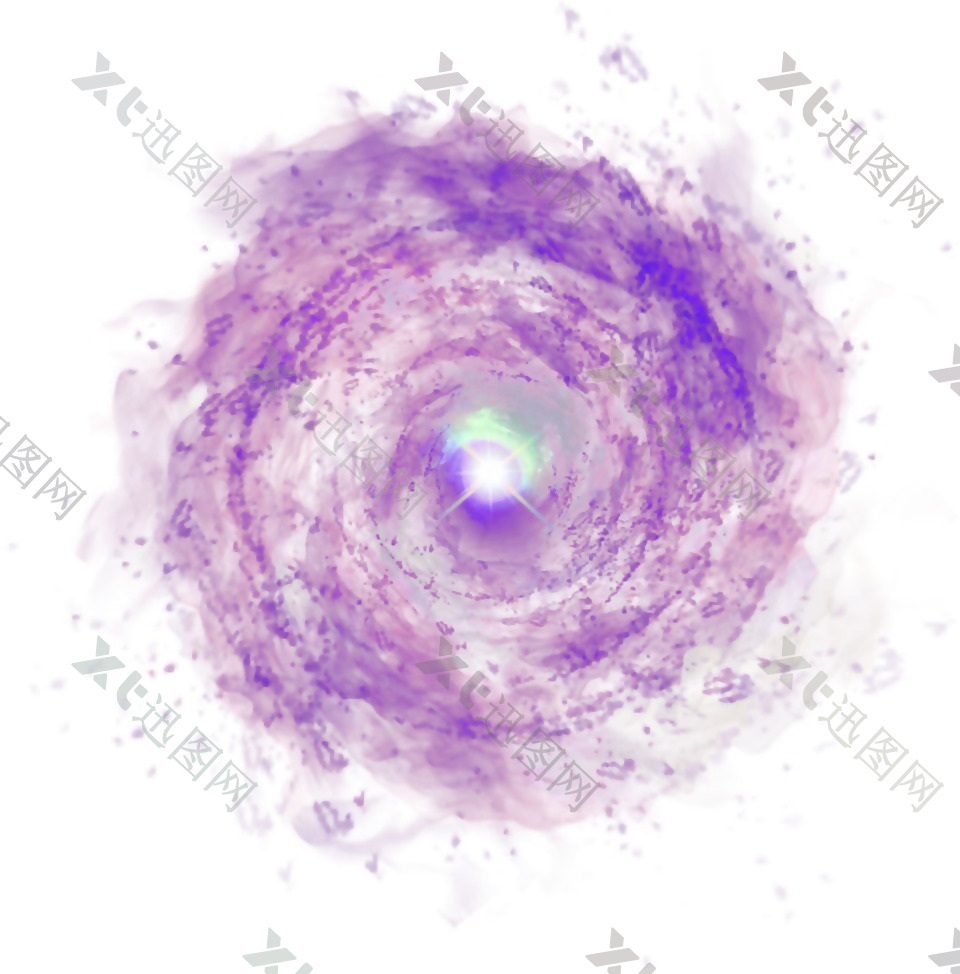 漂亮紫色银河系图免抠png透明图层素材