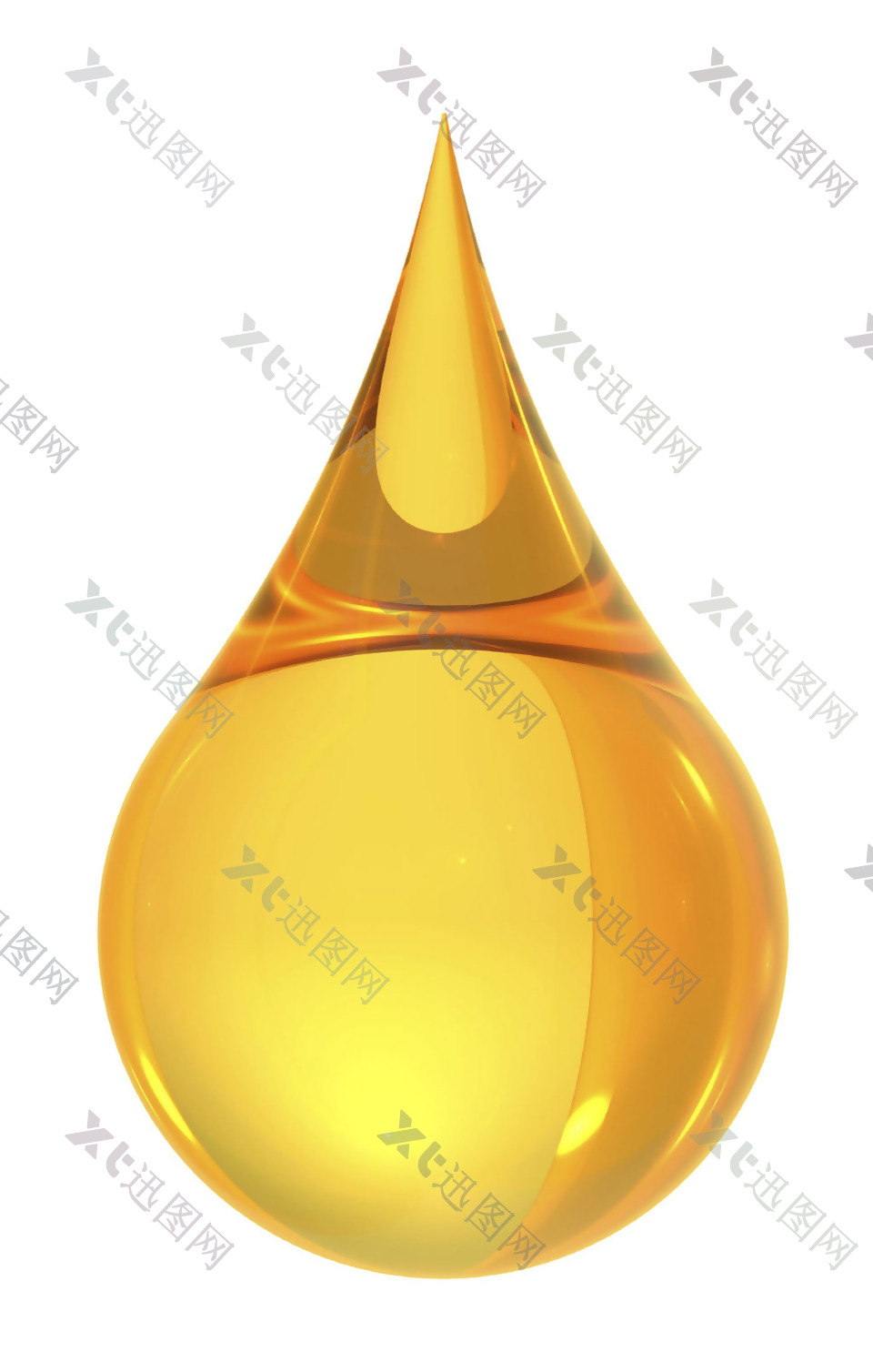 一滴金色透明润滑油免抠png透明图层素材