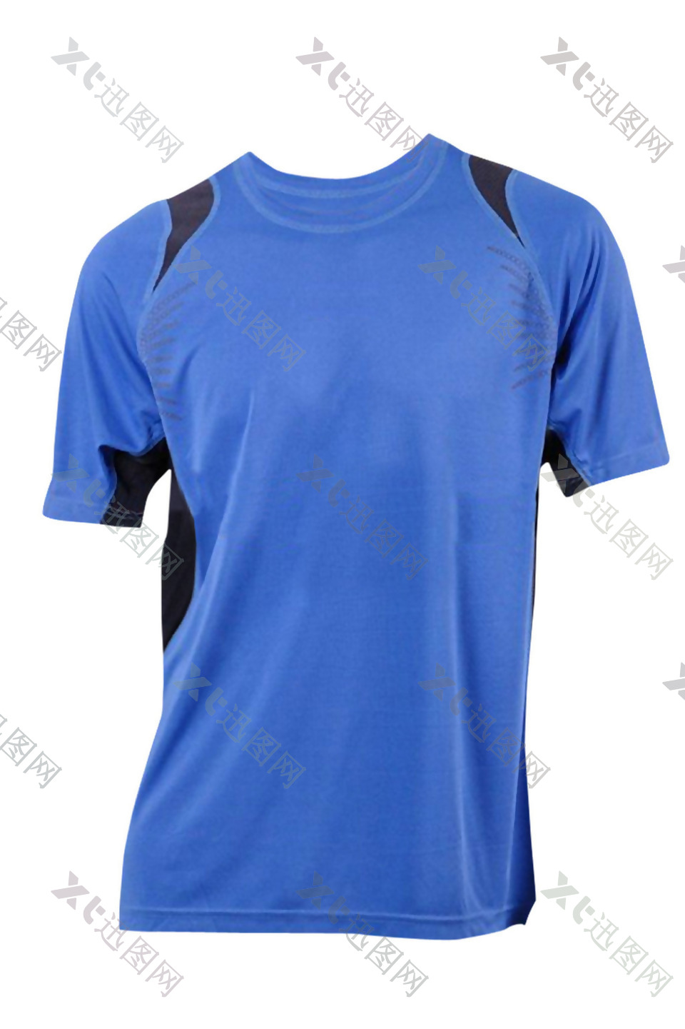 蓝色短袖运动服免抠png透明图层素材
