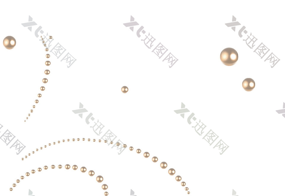 珍珠排列装饰图免抠png透明素材
