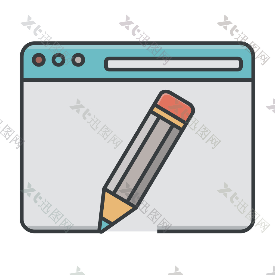 网页UI铅笔记事本icon图标