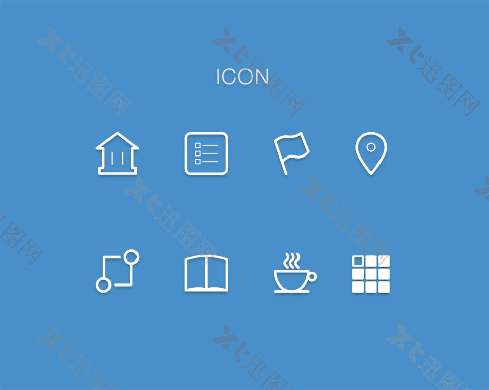 网页UI线条icon图标设计