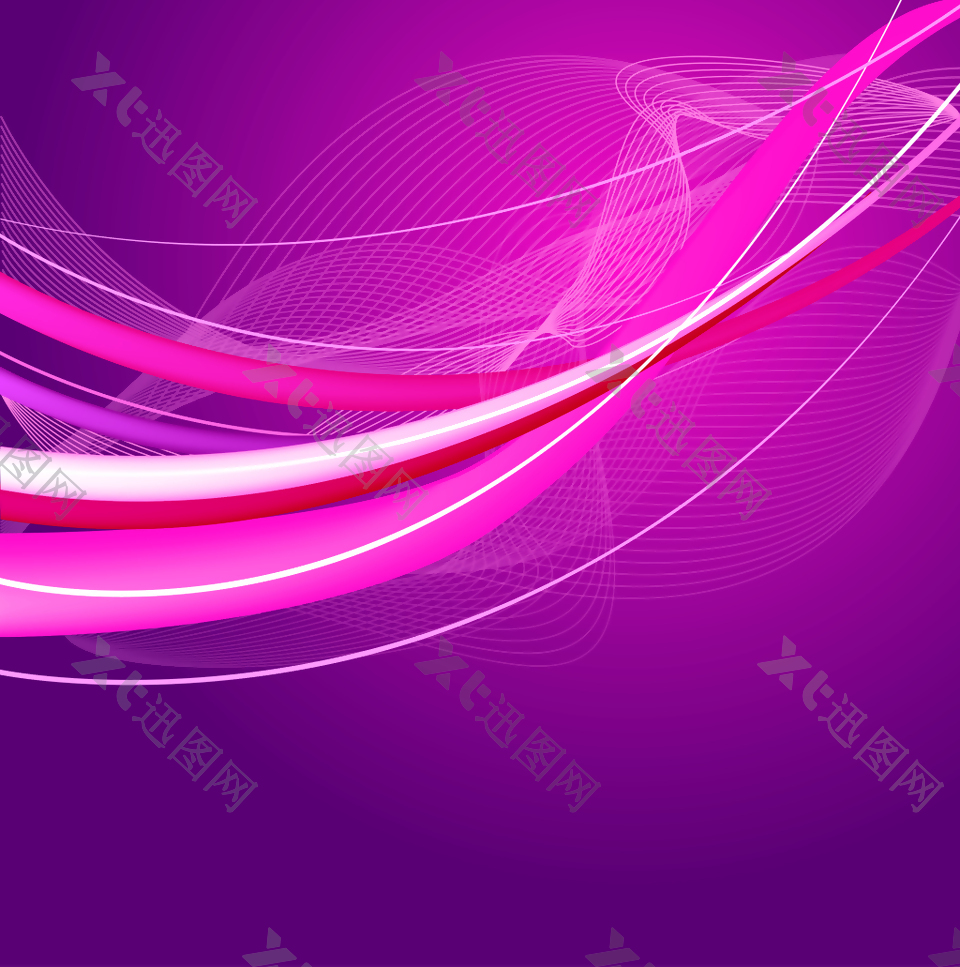 紫色线条抽象背景矢量素材