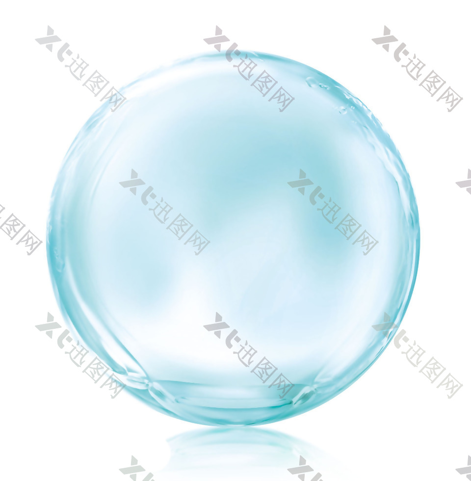 透明圆球水滴png元素素材