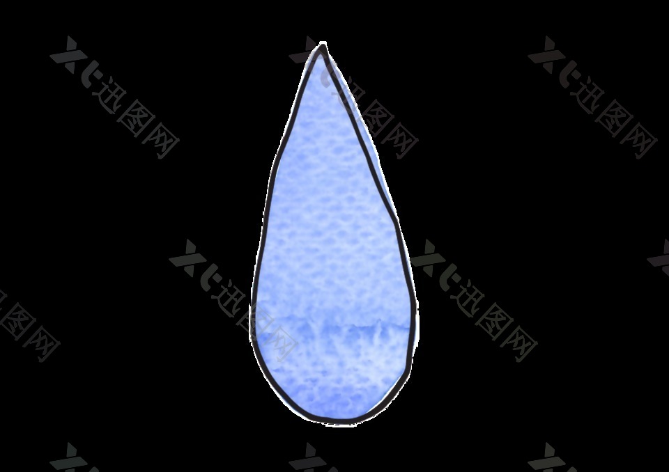 卡通水滴透明素材