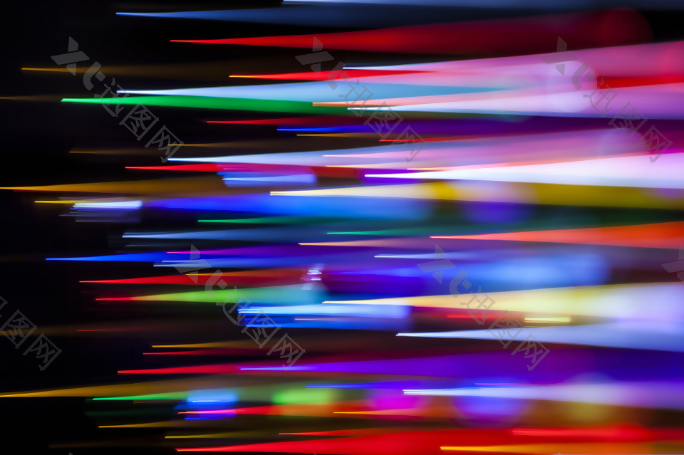 彩色线条高速运动线彩色光线霓虹线