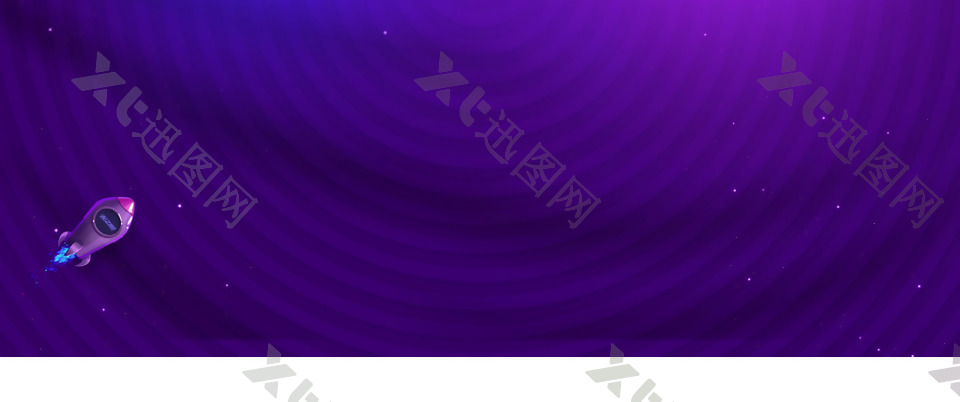 简约紫色线条banner背景素材