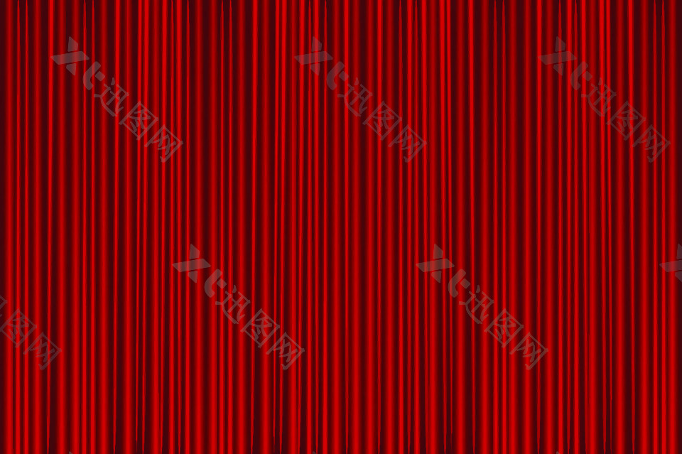红色幕布矢量素材