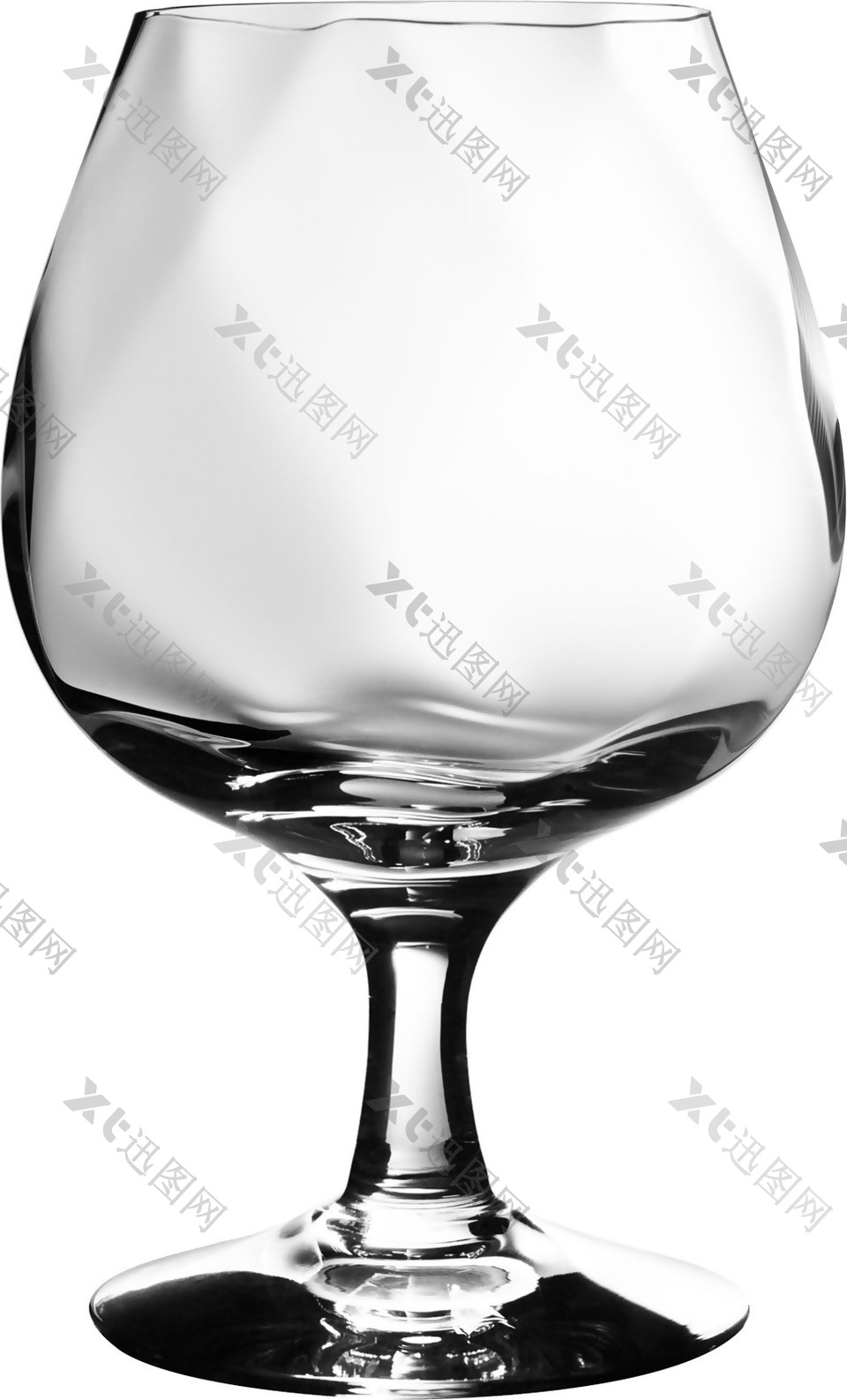 漂亮黑白玻璃杯免抠png透明素材