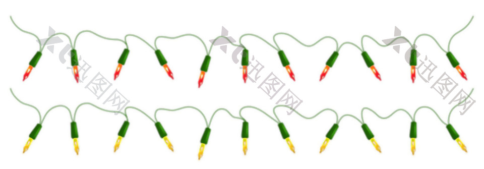 圣诞彩灯装饰元素免抠png透明素材