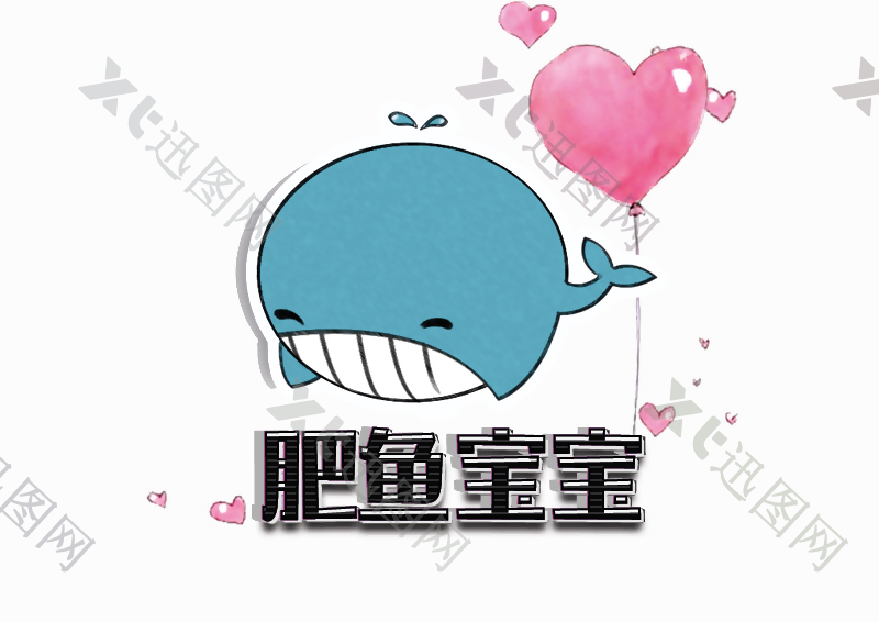 肥鱼宝宝logo设计