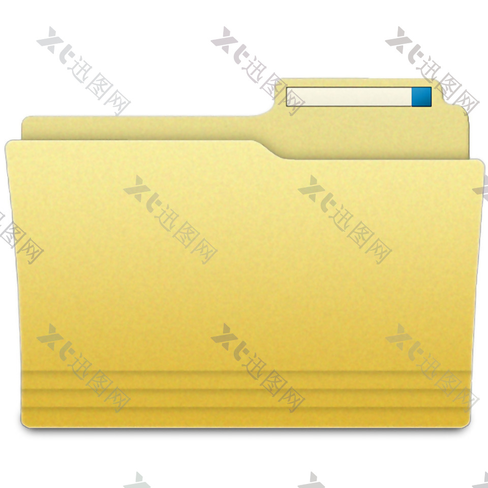 浅黄色文件夹免抠png透明素材