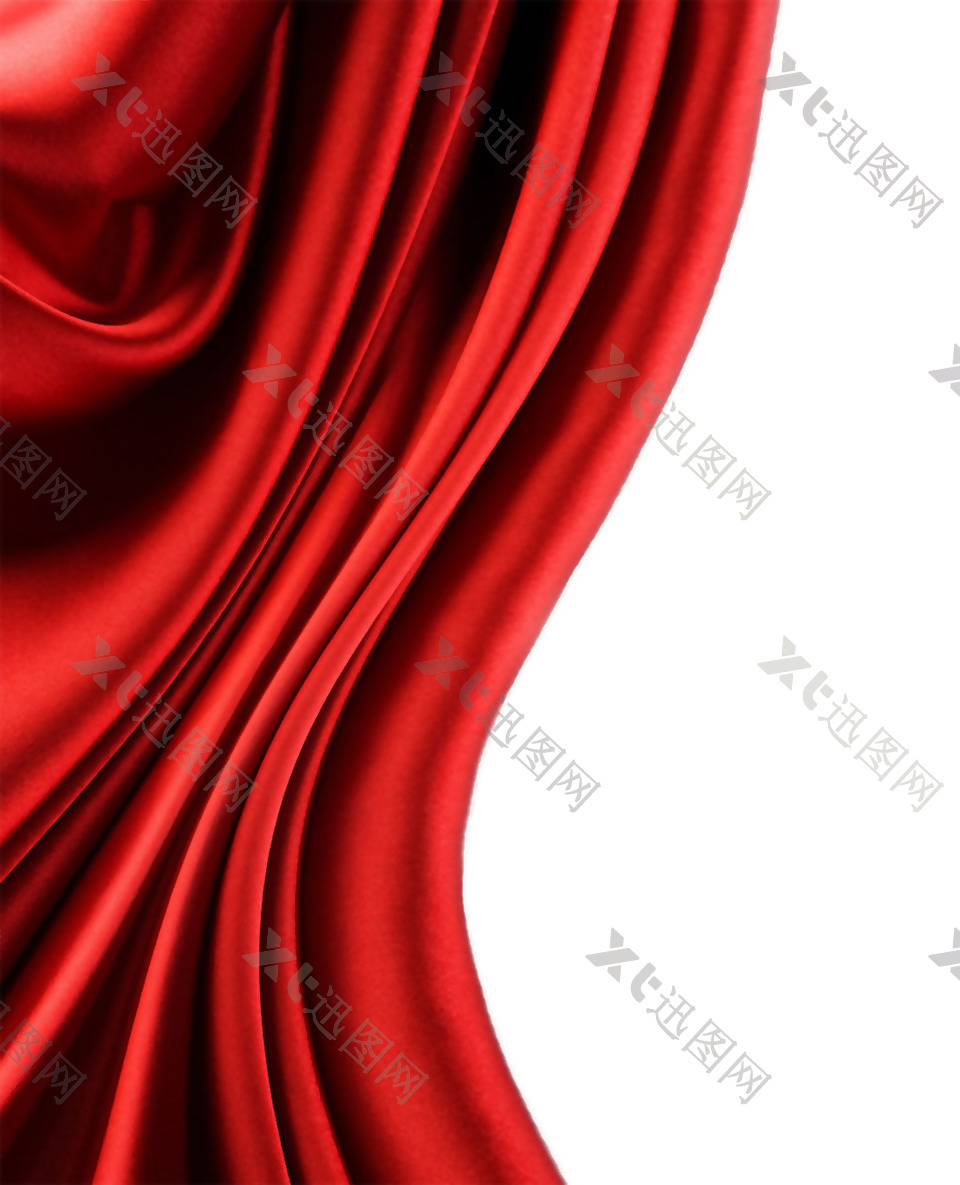 红色绸缎背景免抠png透明素材
