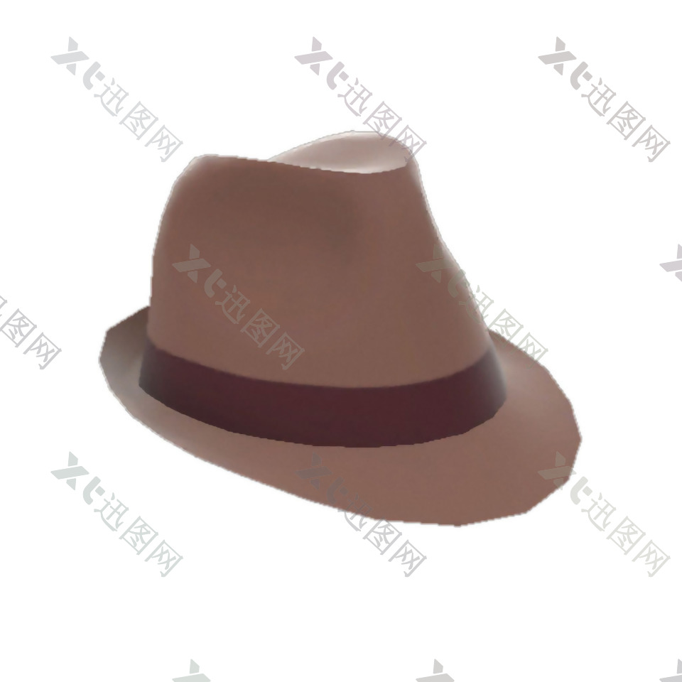 棕褐色的帽子免抠png透明素材
