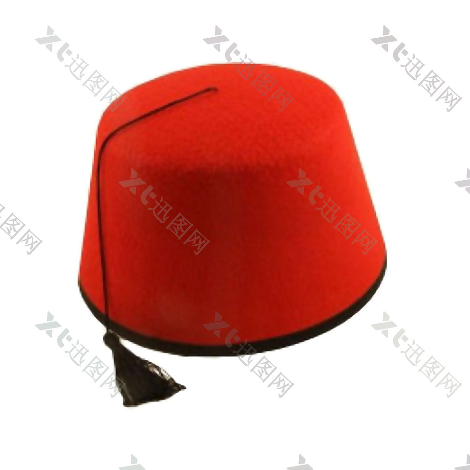 创意红色梯形帽子免抠png透明素材