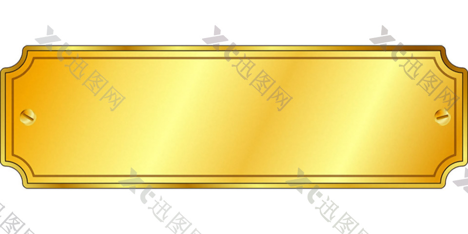 空白黄金牌子背景免抠png透明素材