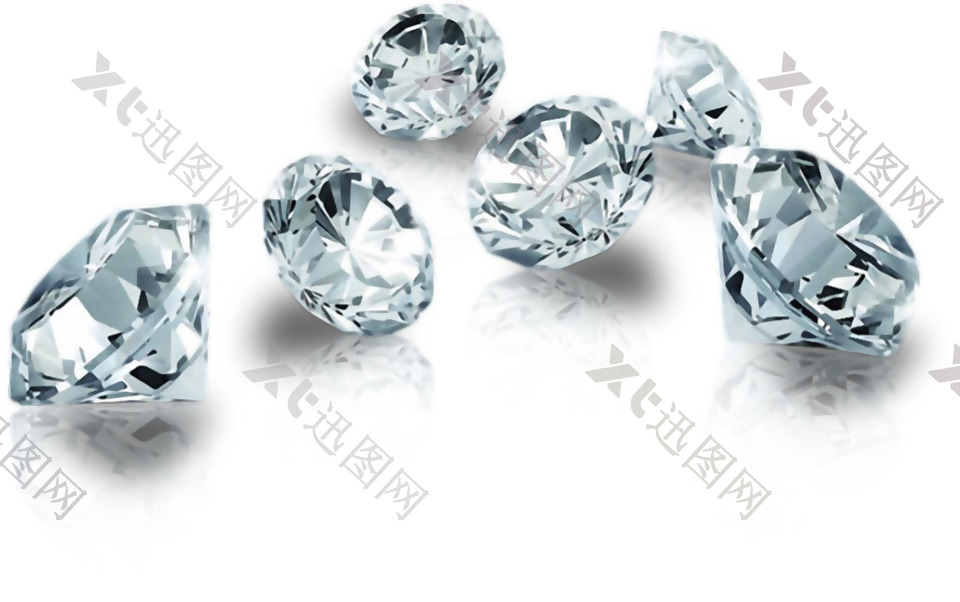 一堆漂亮透明钻石免抠png透明素材