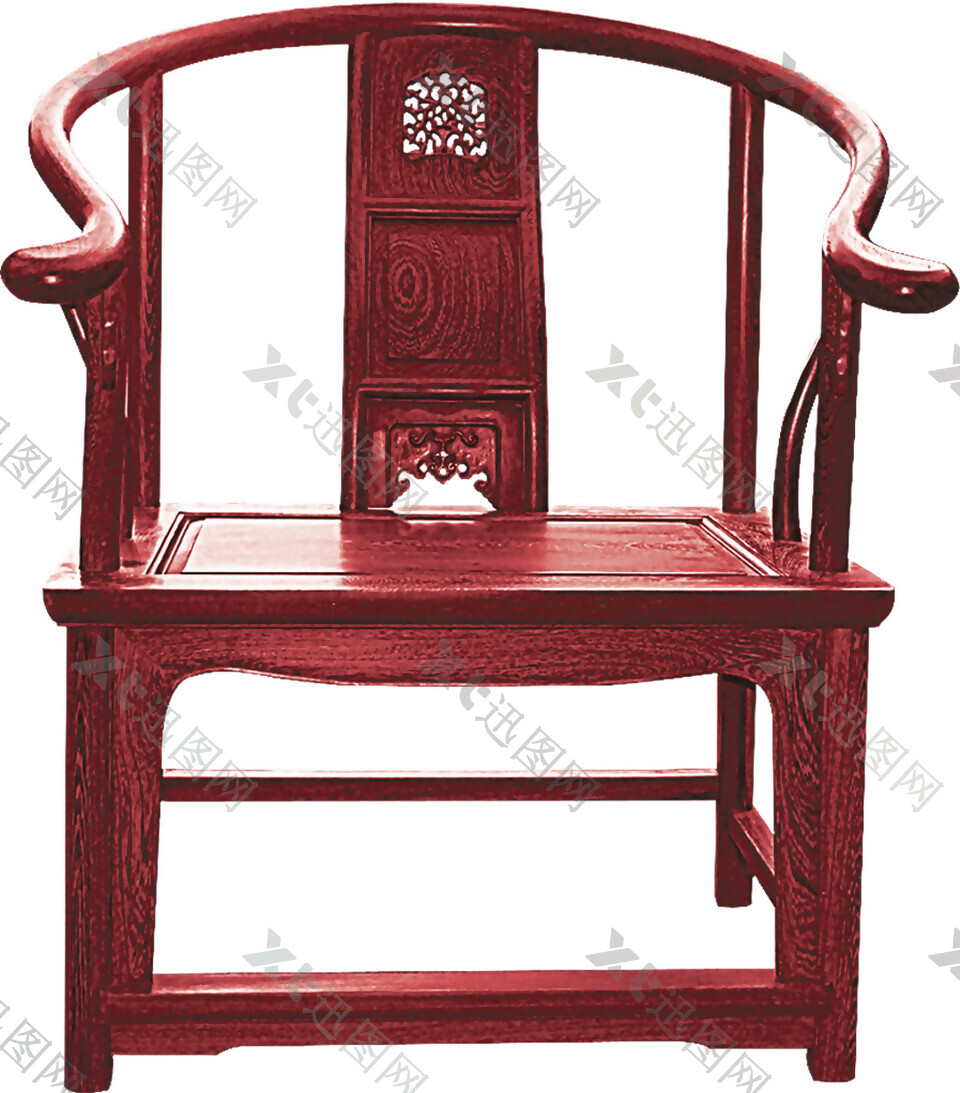 古代实木坐椅图案元素