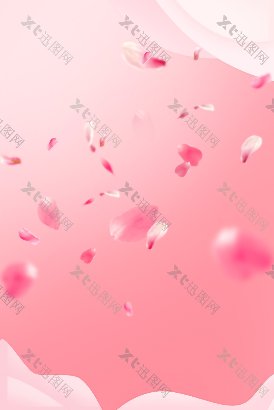粉色花瓣浪漫背景
