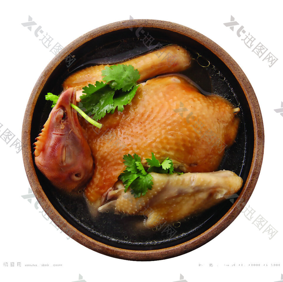 营养炖鸡png元素素材