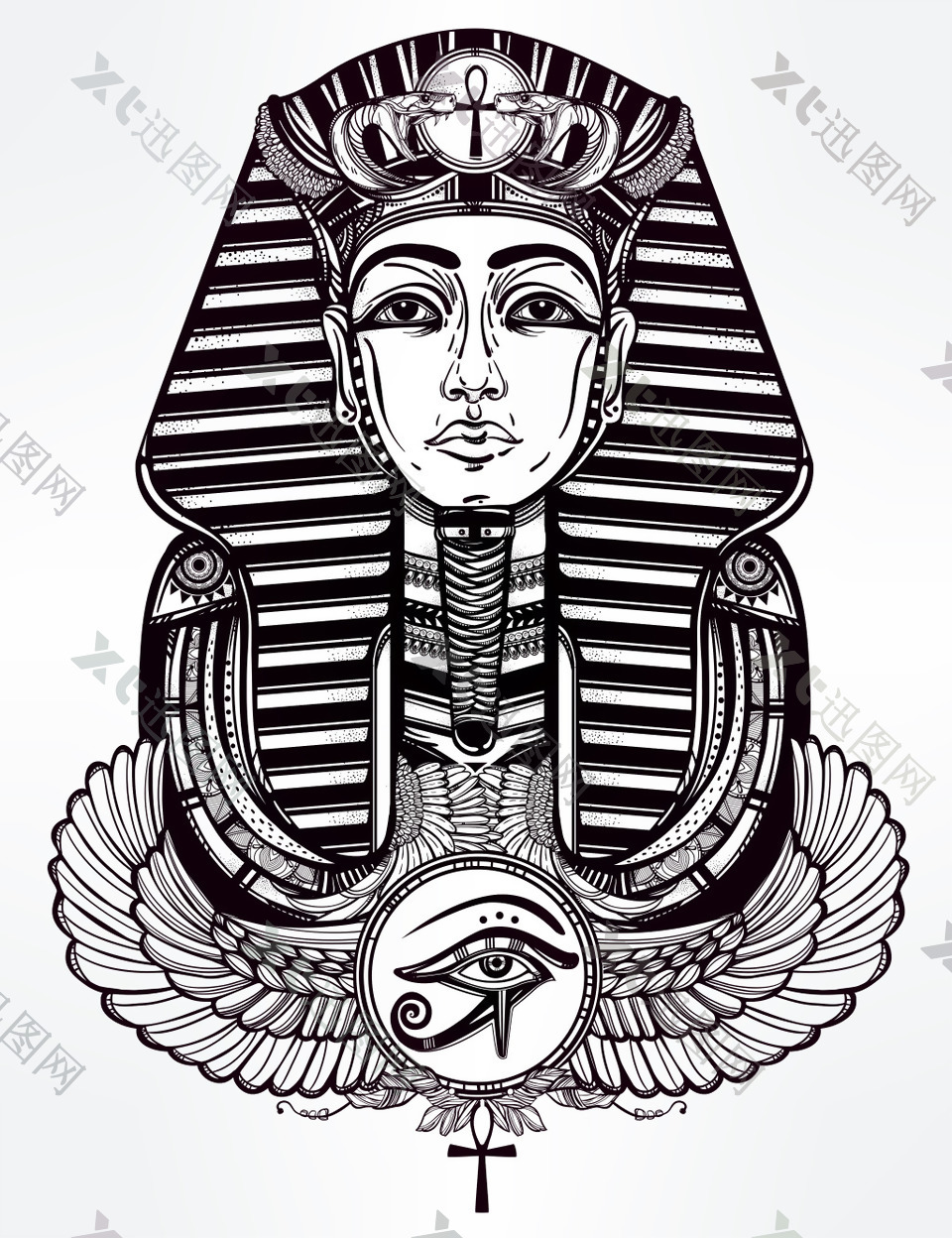 埃及人面狮身像图案