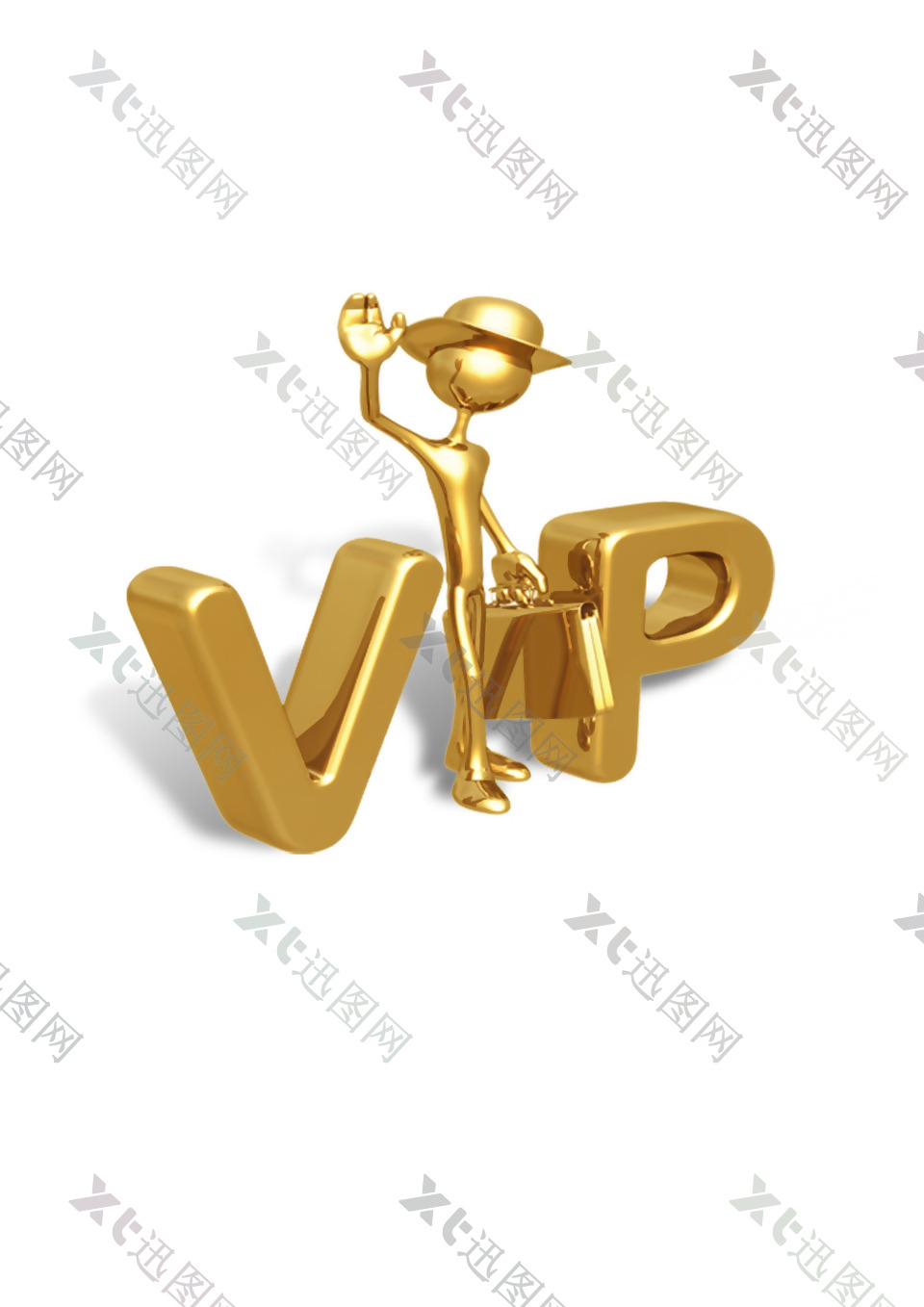 VIP金人png元素素材