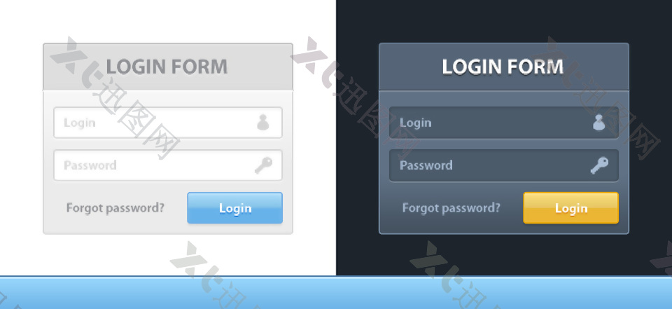 登录表单UI素材