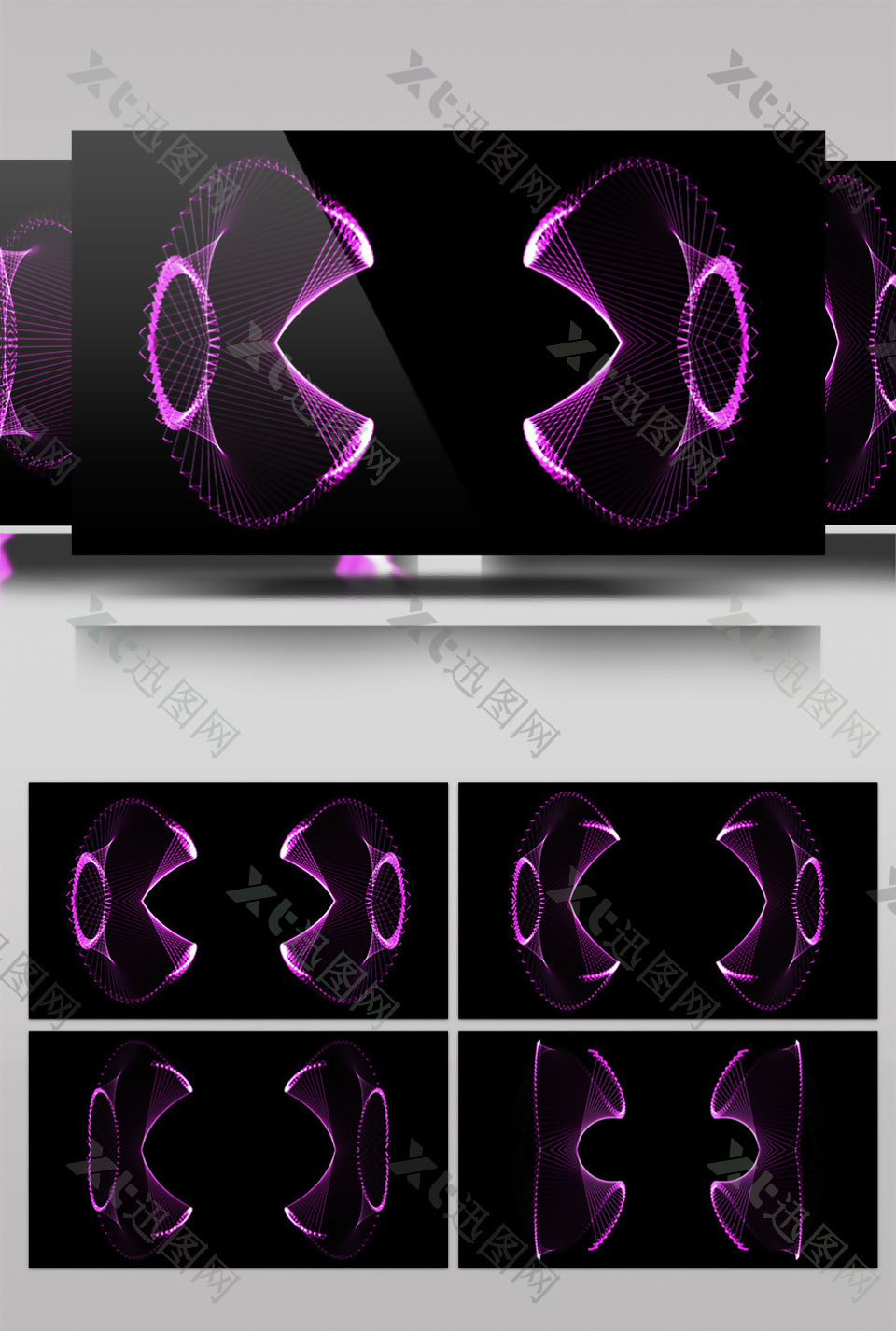 对称紫色图视频素材