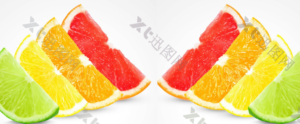 夏季水果banner背景素材