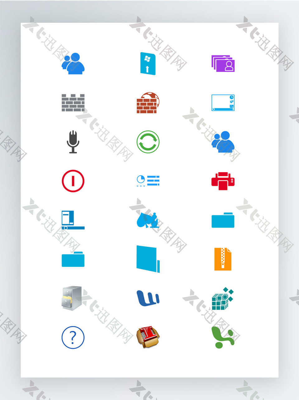纯Windows8风格的图标集